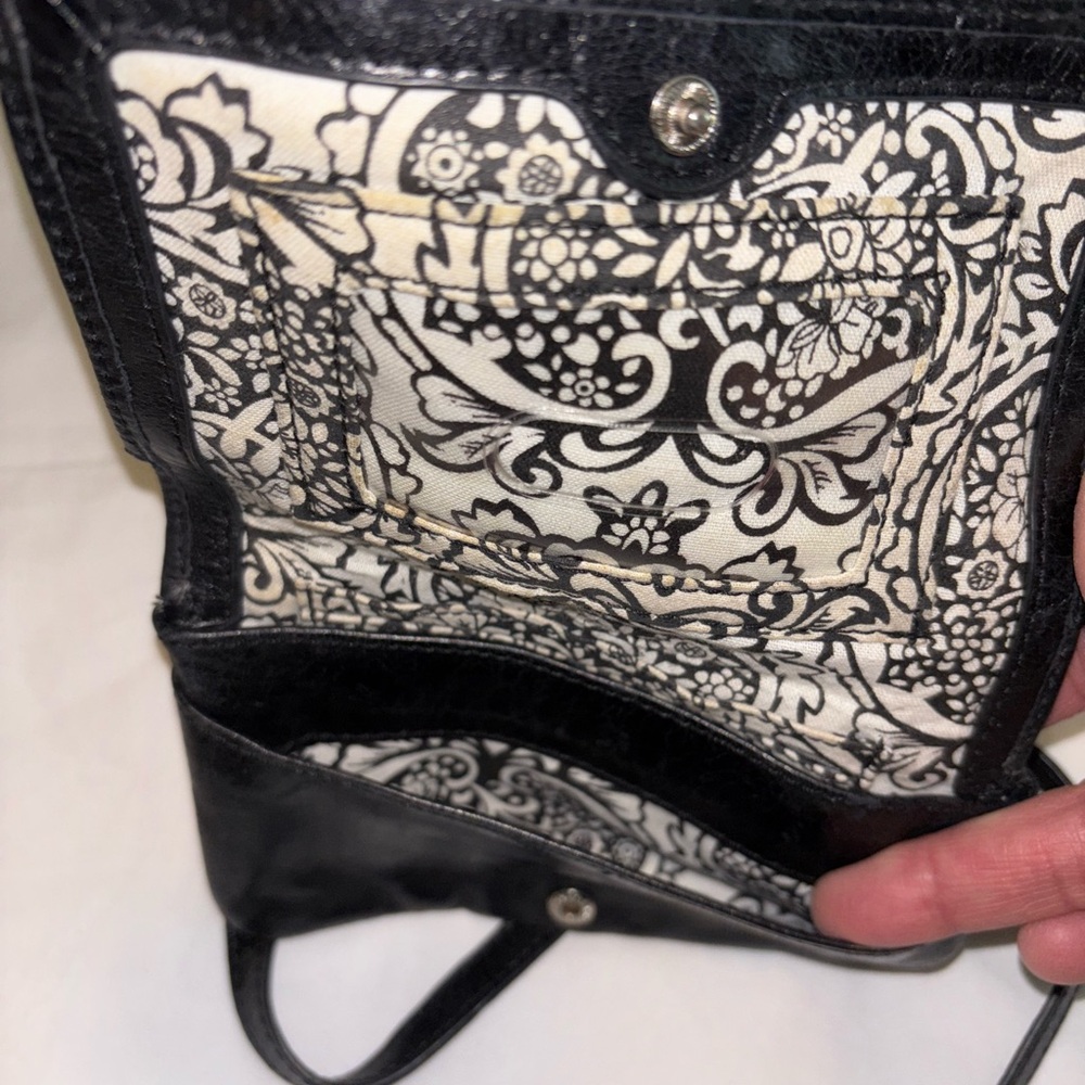 HOBO Black Crossbody Bag with Long Strap and Flap Closure - Picture 7 of 7